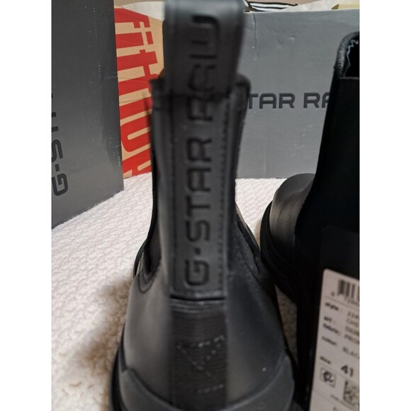 G-Star Raw Blake Chelsea Leather Boots Women's sz 10 Black Rare Style - Picture 8 of 16